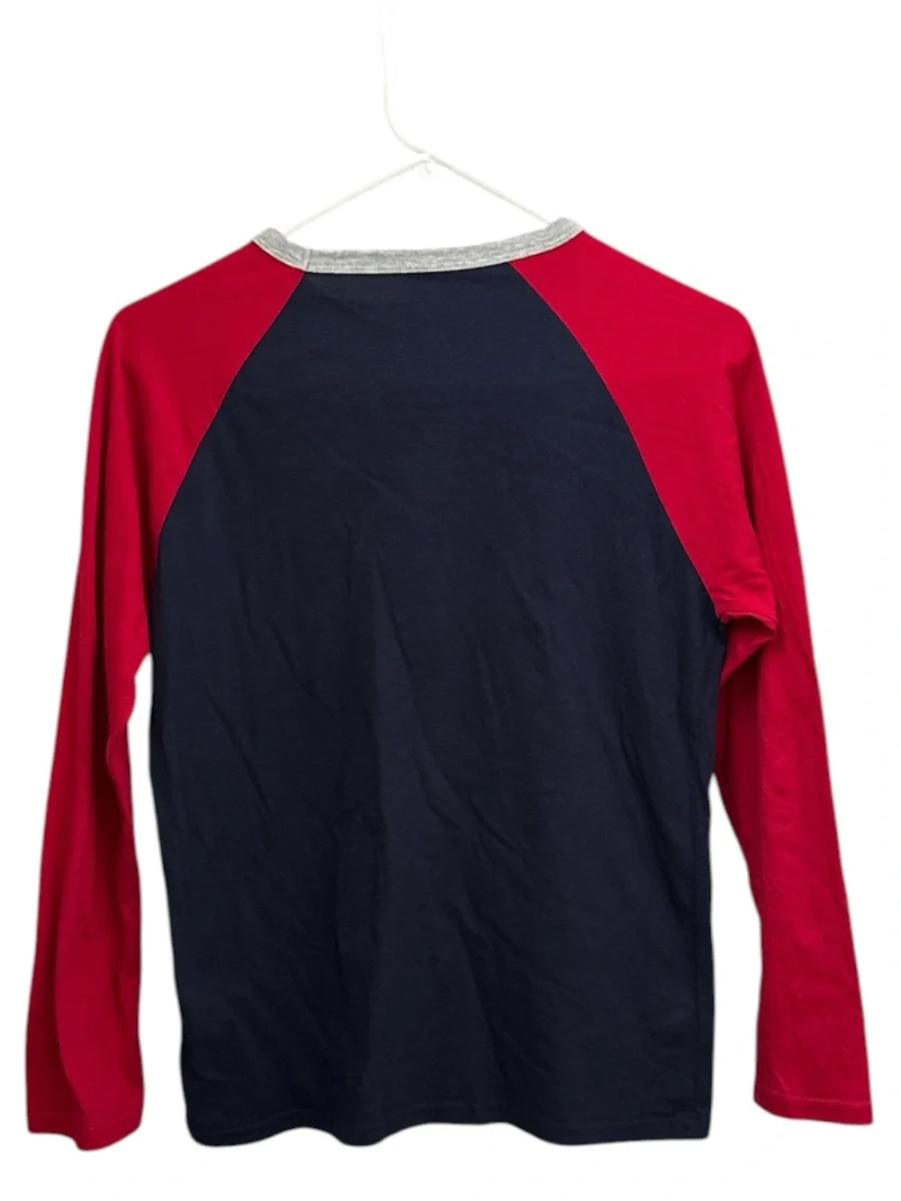 The Children’s Place Boys Colorblock Raglan Long Sleeve Tee Red Navy Size Large